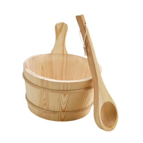 Wood sauna bucket and - 4l,