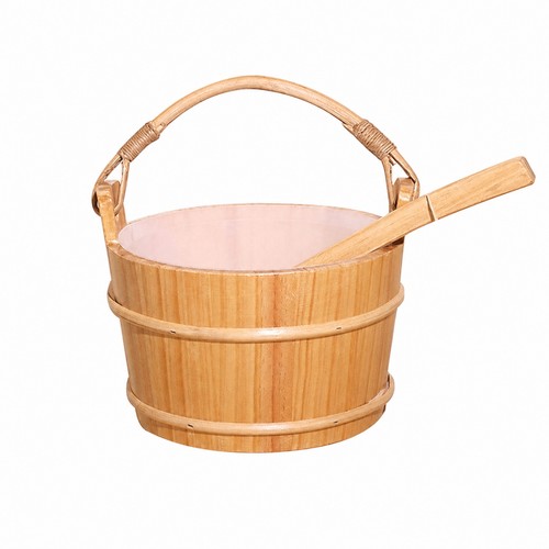 Sauna pail with ladle - with,