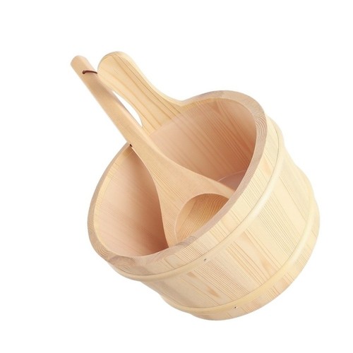 Wooden sauna bucket and - wooden,
