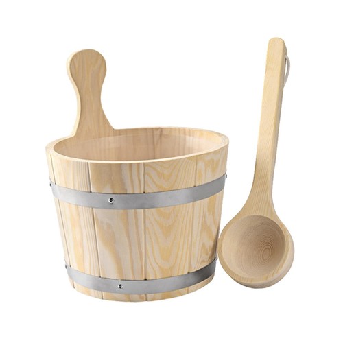 Sauna bucket and ladle - bucket, set