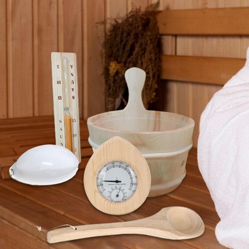Wooden bucket and ladle set - and,