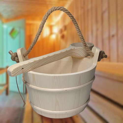 Sauna bucket and ladle - and, with