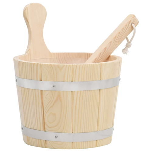 Sauna bucket and ladle set