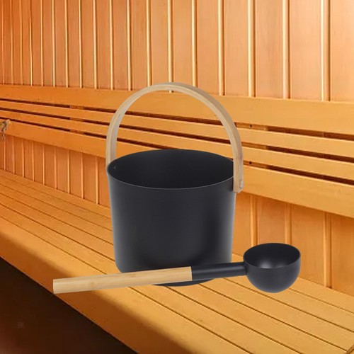 Sauna bucket with ladle - sauna, ladle,
