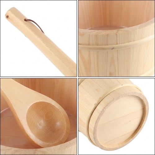 Gallon sauna bucket - gallon, natural