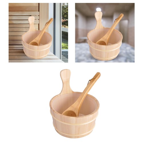 Wooden sauna bucket and - wooden,