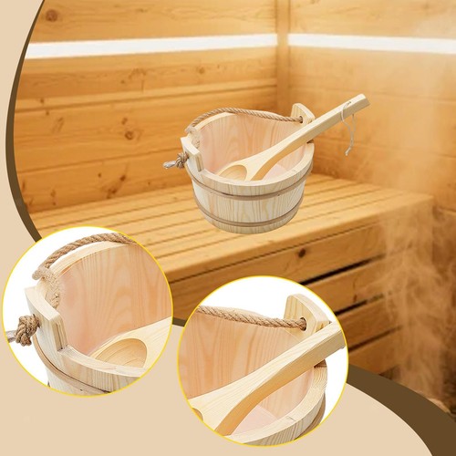 Wooden sauna bucket and - bucket,