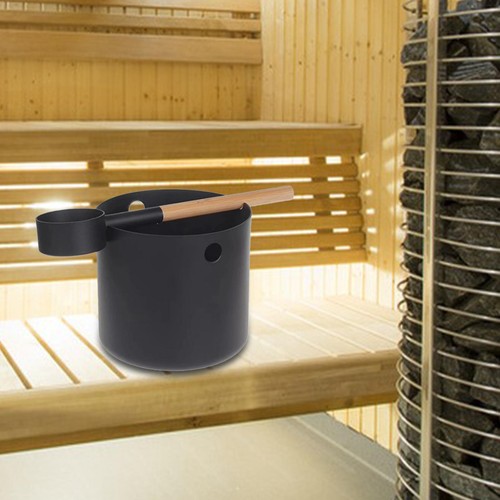 Sauna bucket and ladle - bucket, set