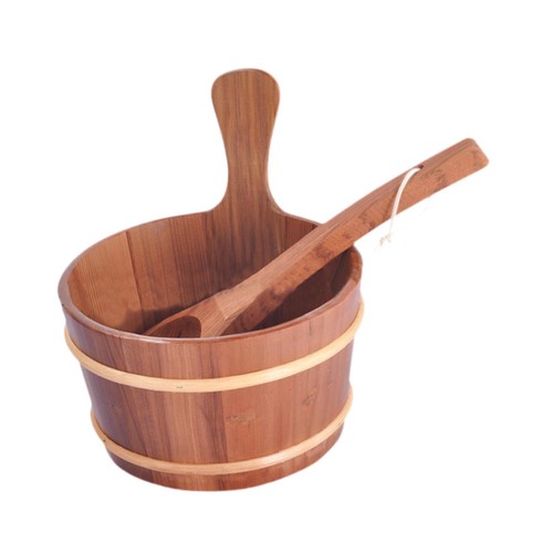 Sauna bucket and ladle water - bucket,