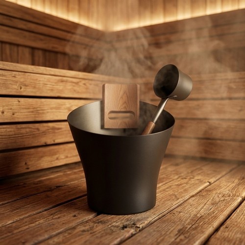 Aluminum sauna bucket with - sauna,