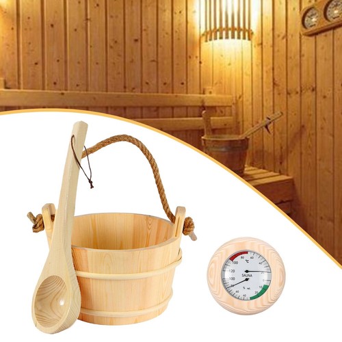 Sauna bucket and ladle - and,