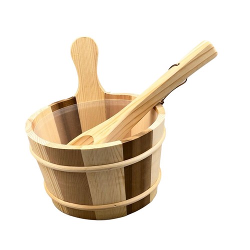 Wood sauna bucket - wood, ladle