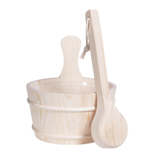 Sauna wooden bucket and ladle - sauna,