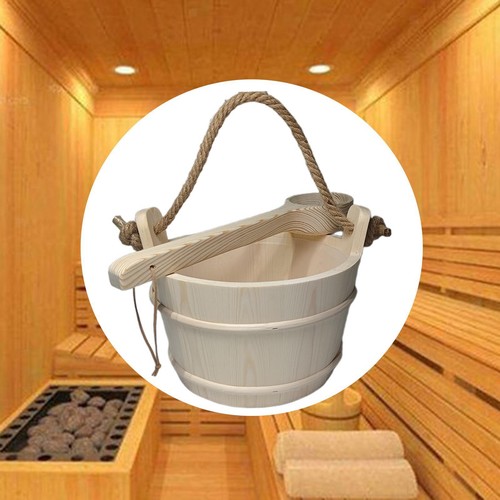 Sauna bucket and ladle - bucket,