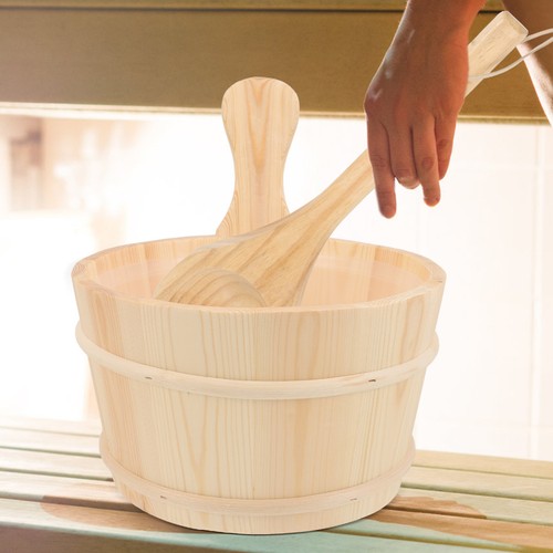 Wooden sauna accessories set - wooden,