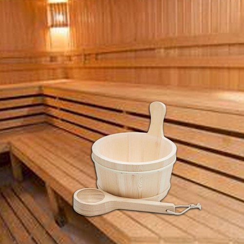 Sauna bucket and - ladle, water