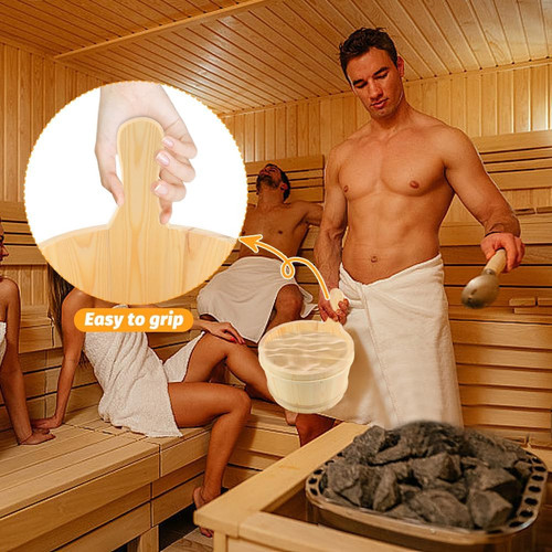 Wooden bucket and ladle - wooden,