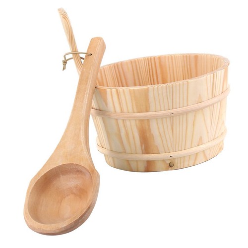 Sauna bucket and ladle - and,