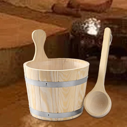Sauna bucket and ladle - and,