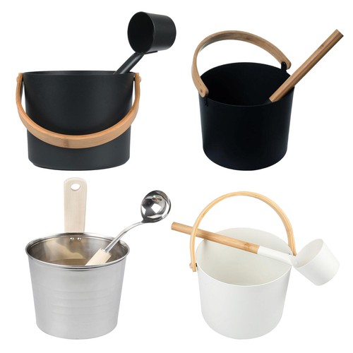 Smooth aluminum sauna bucket - smooth,