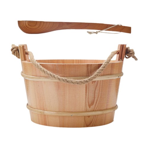 Sauna bucket and - ladle, 4l