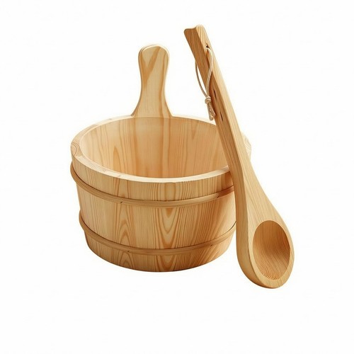 Wooden sauna pail vertical - wooden,