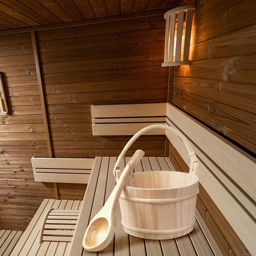 Sauna bucket wooden ladle - bucket,