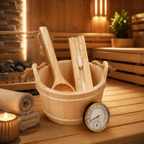 Sauna bucket and ladle - and,