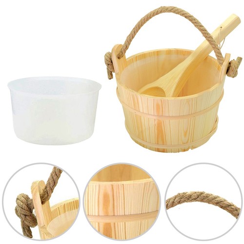 Spruce wood sauna bucket - wood,