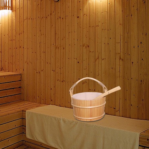 Gallon wood sauna - bucket, and